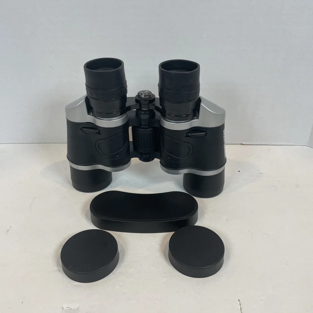 Bosch-Optikon Binoculars Black Silver Compass Outdoor Gear Case Caps